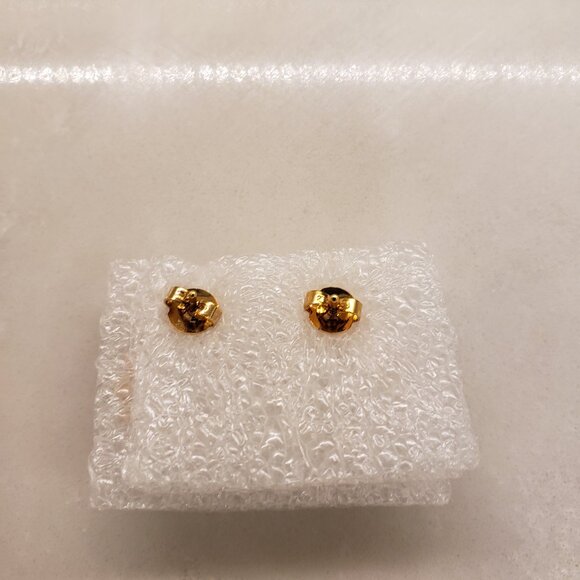 New Costumer Jewelry Crystal and Pearl Hoop Stud Earrings - Picture 4 of 6